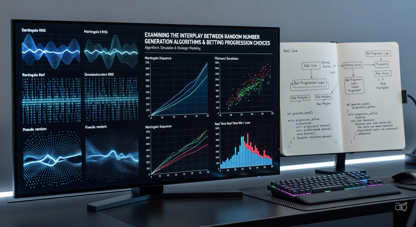 Grafische Analyse von RNG-Sequenzen und Einsatzverläufen in Baccarat-Simulationen