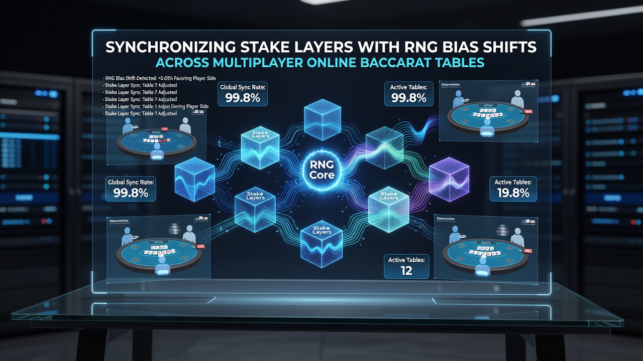 Visualisierung der Stake-Layer-Synchronisation mit RNG-Bias in Baccarat-Sitzungen